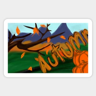 autumn painting Sticker